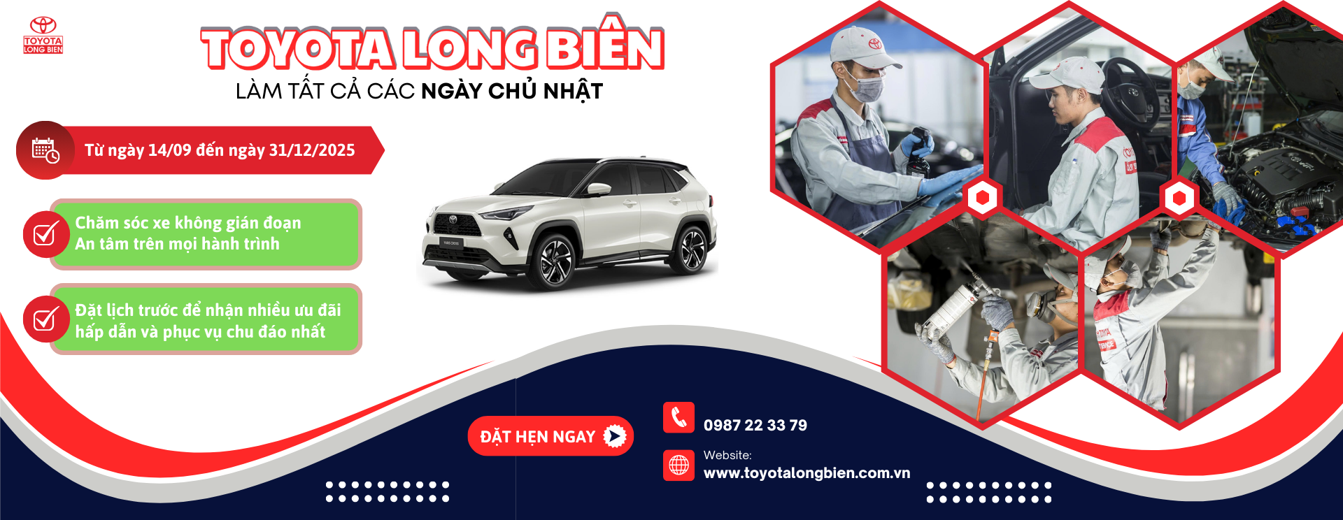 Lý do Toyota Long Biên mở cửa dịch vụ vào Chủ Nhật