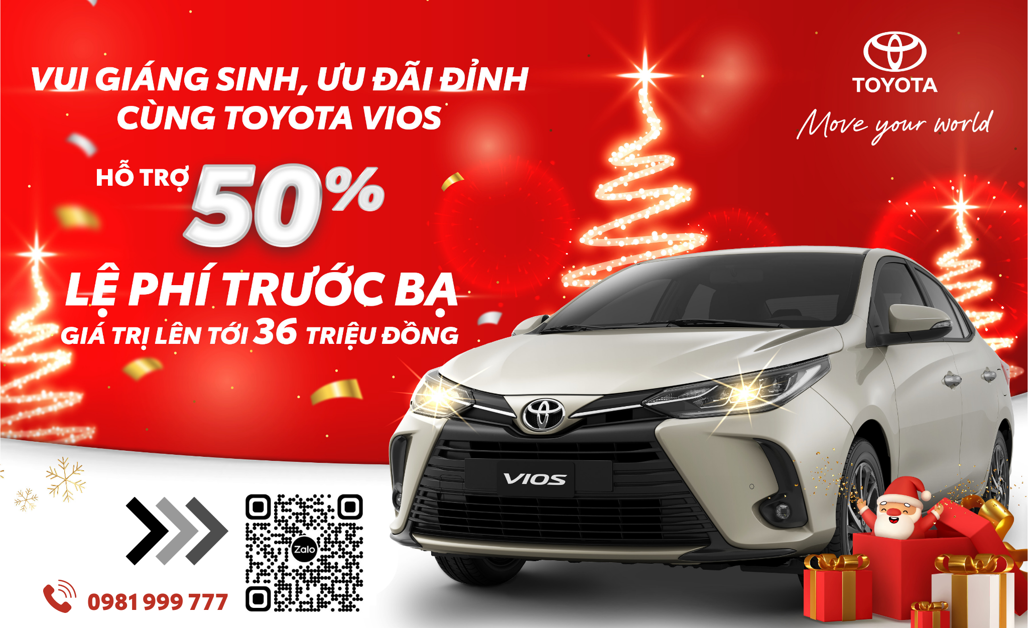 Chương trình khuyến mại - “Vui giáng sinh, ưu đãi đỉnh cùng Toyota Vios”  từ hệ thống Đại lý Toyota  trên toàn quốc cho khách hàng mua xe tháng 12/2022