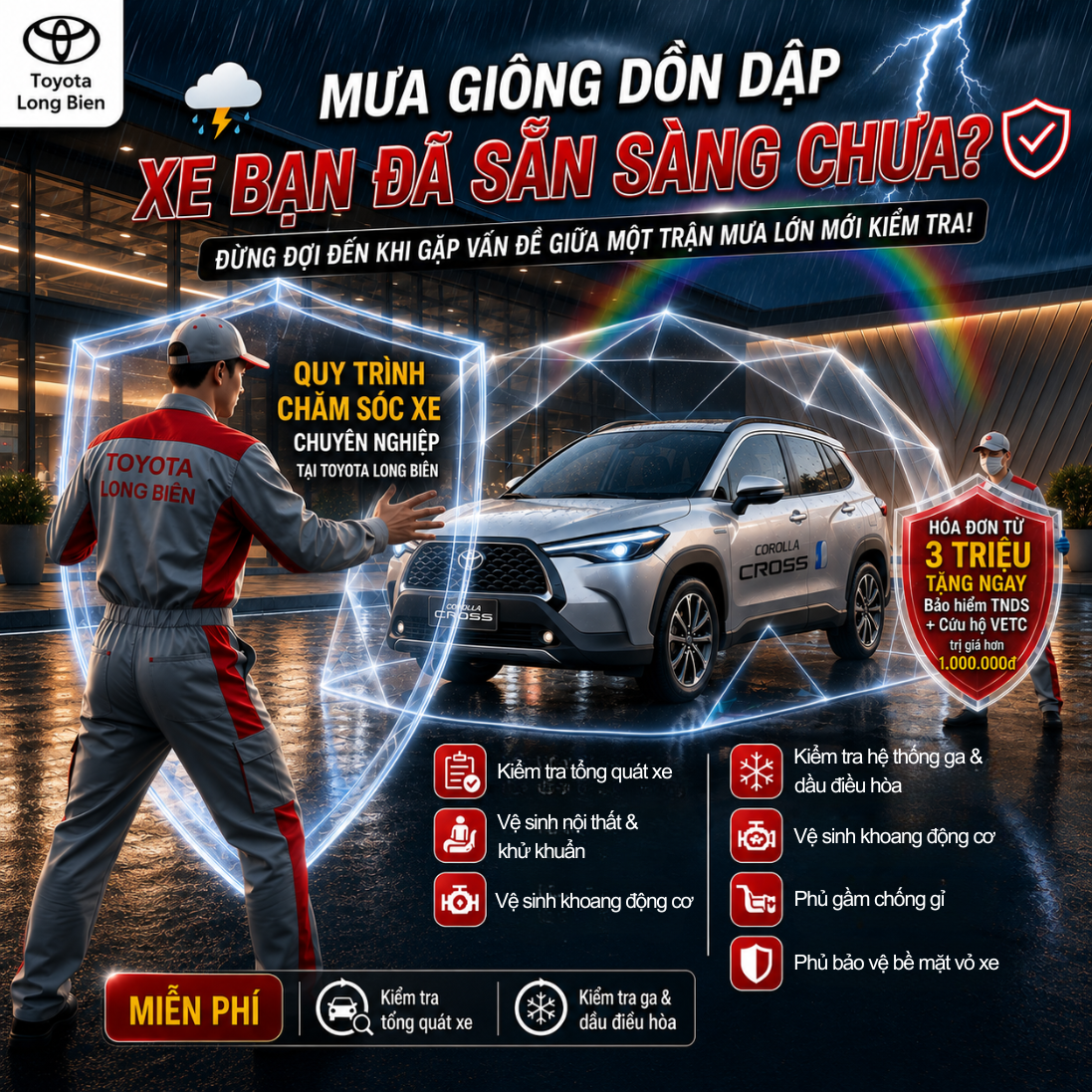 MÙA GIÔNG DỒN DẬP – XE BẠN ĐÃ SẴN SÀNG CHƯA?