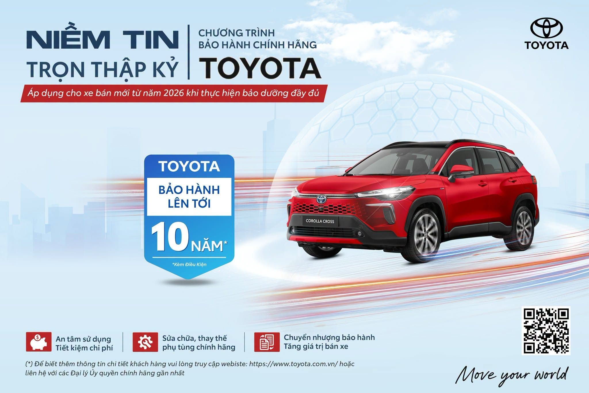 NIỀM TIN TRỌN THẬP KỶ – BẢO HÀNH CHÍNH HÃNG TOYOTA LÊN TỚI 10 NĂM