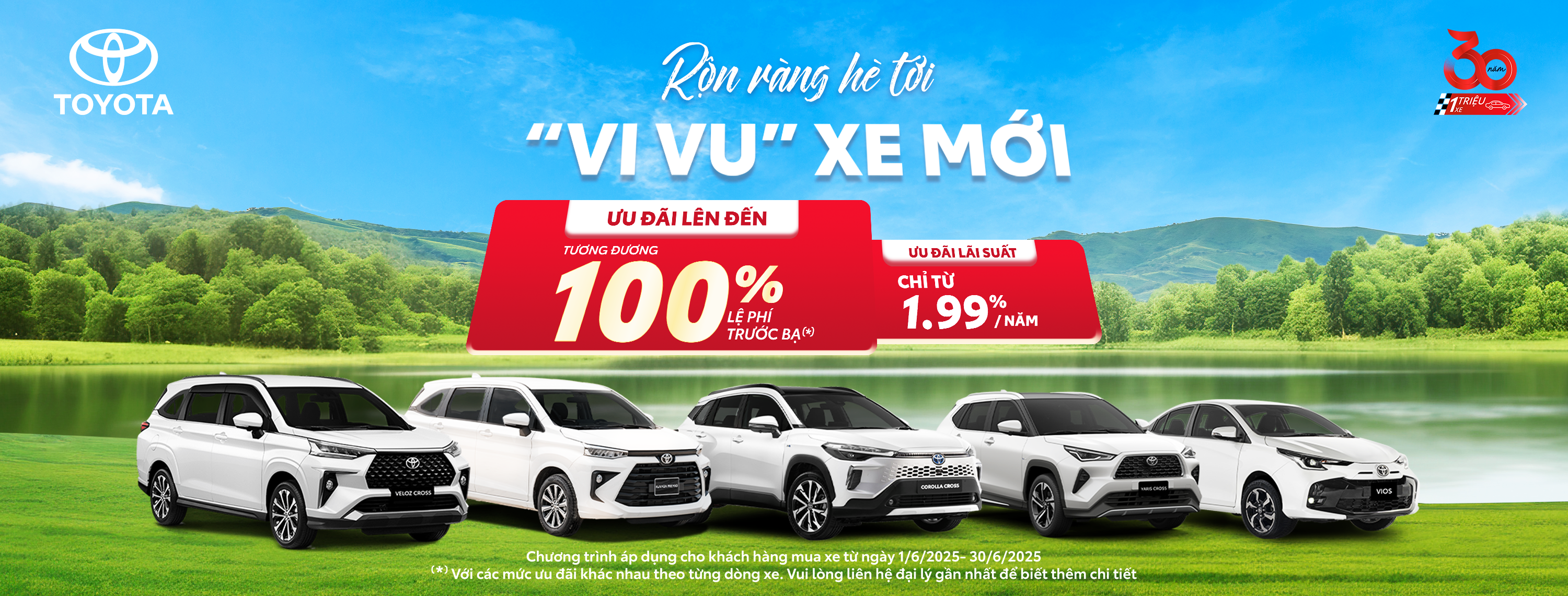 RỘN RÀNG HÈ TỚI - “VI VU” XE MỚI THÁNG 06/2025 TẠI TOYOTA LONG BIÊN
