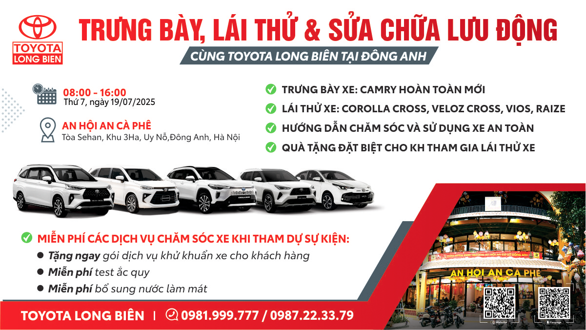 SỰ KIỆN ĐẶC BIỆT TẠI ĐÔNG ANH "TRƯNG BÀY – LÁI THỬ – TRẢI NGHIỆM DỊCH VỤ CHĂM SÓC XE"