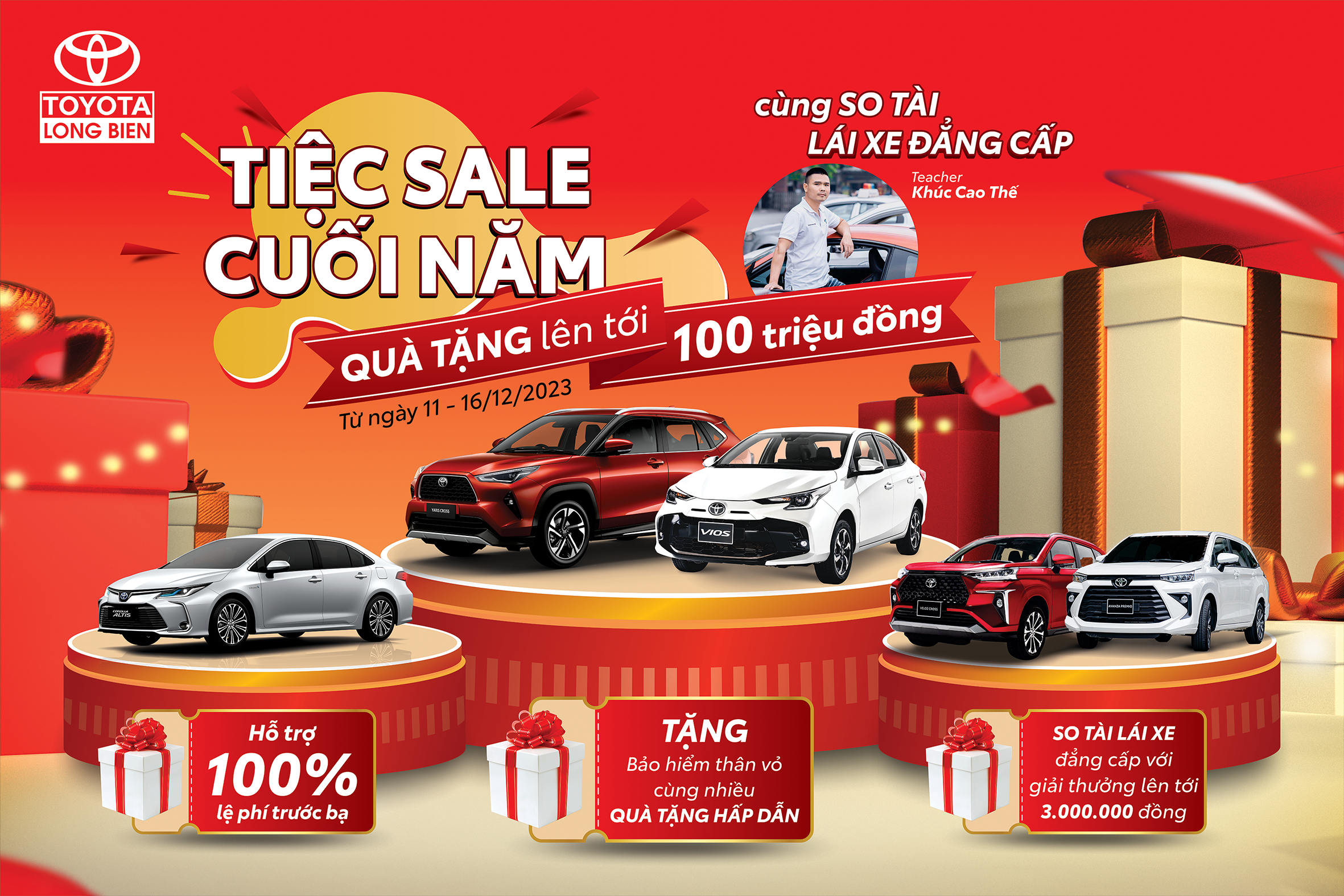 Tiệc sale cuối năm hấp dẫn tại Toyota Long Biên