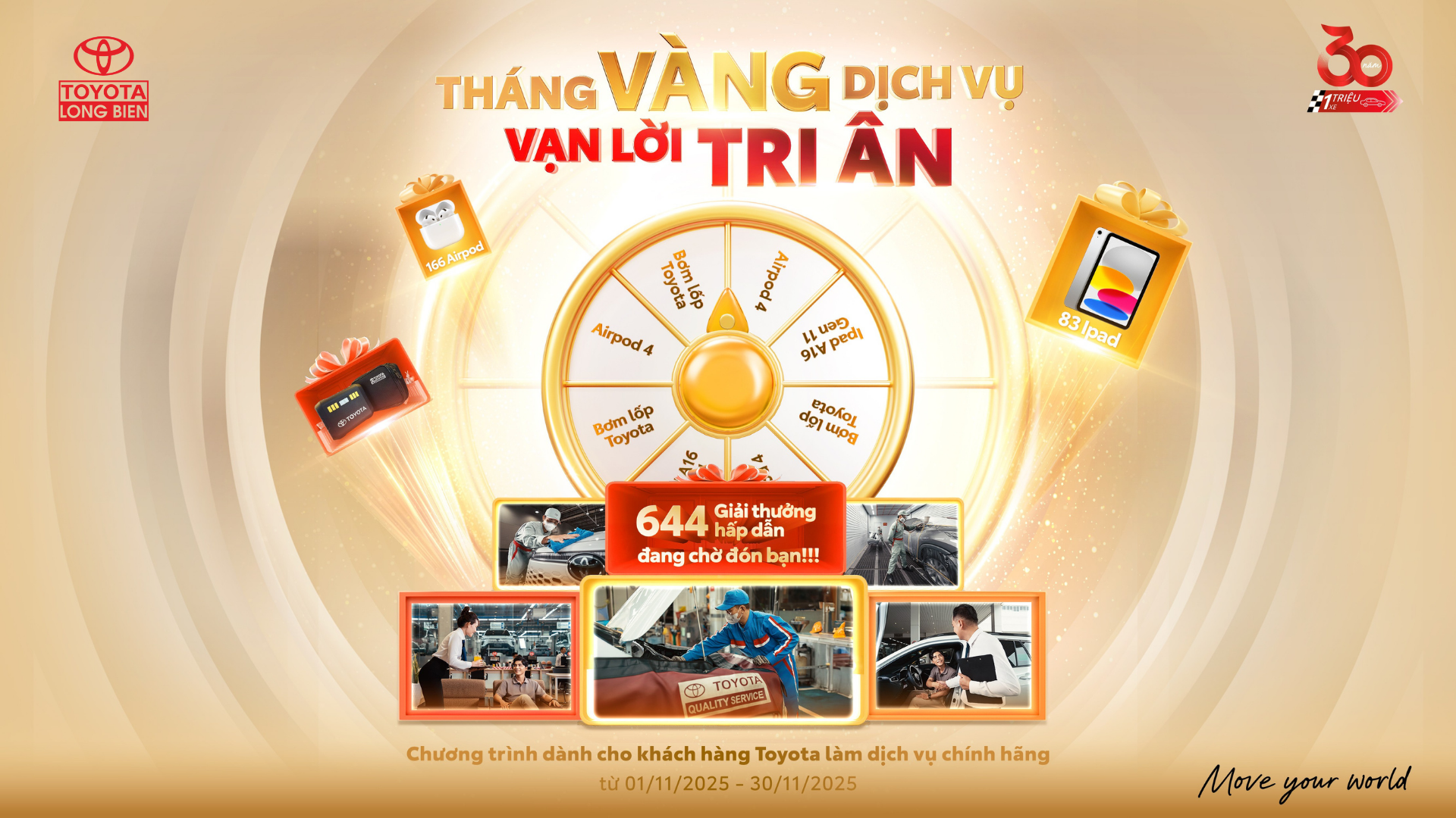 TOYOTA LONG BIÊN TRI ÂN KHÁCH HÀNG – BỐC THĂM TRÚNG THƯỞNG – NGÀN QUÀ GỬI TRI ÂN