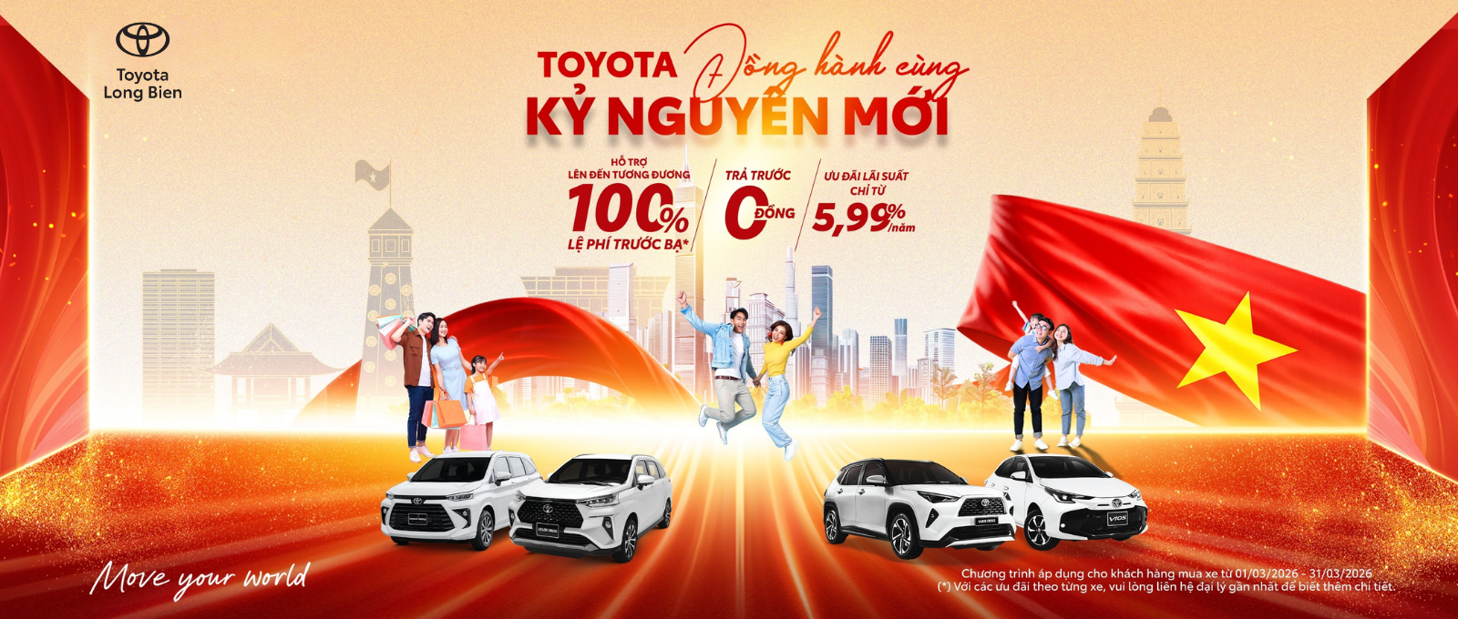 TOYOTA LONG BIÊN TRIỂN KHAI CHƯƠNG TRÌNH KHUYẾN MẠI THÁNG 3/2026