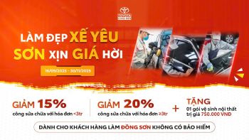 Làm Đẹp Xế Yêu – Sơn Xịn Giá Hời Tại Toyota Long Biên