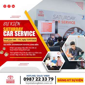 SỰ KIỆN CUỐI TUẦN "SATURDAY CAR SERVICE" TẠI TOYOTA LONG BIÊN