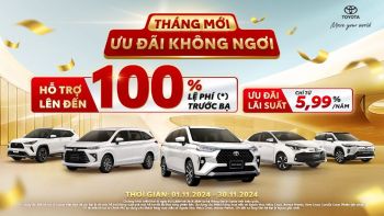 Ưu đãi hấp dẫn dành cho các dòng xe Toyota tháng 11/2024