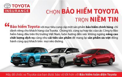 Bảo hiểm vật chất cho xe Toyota