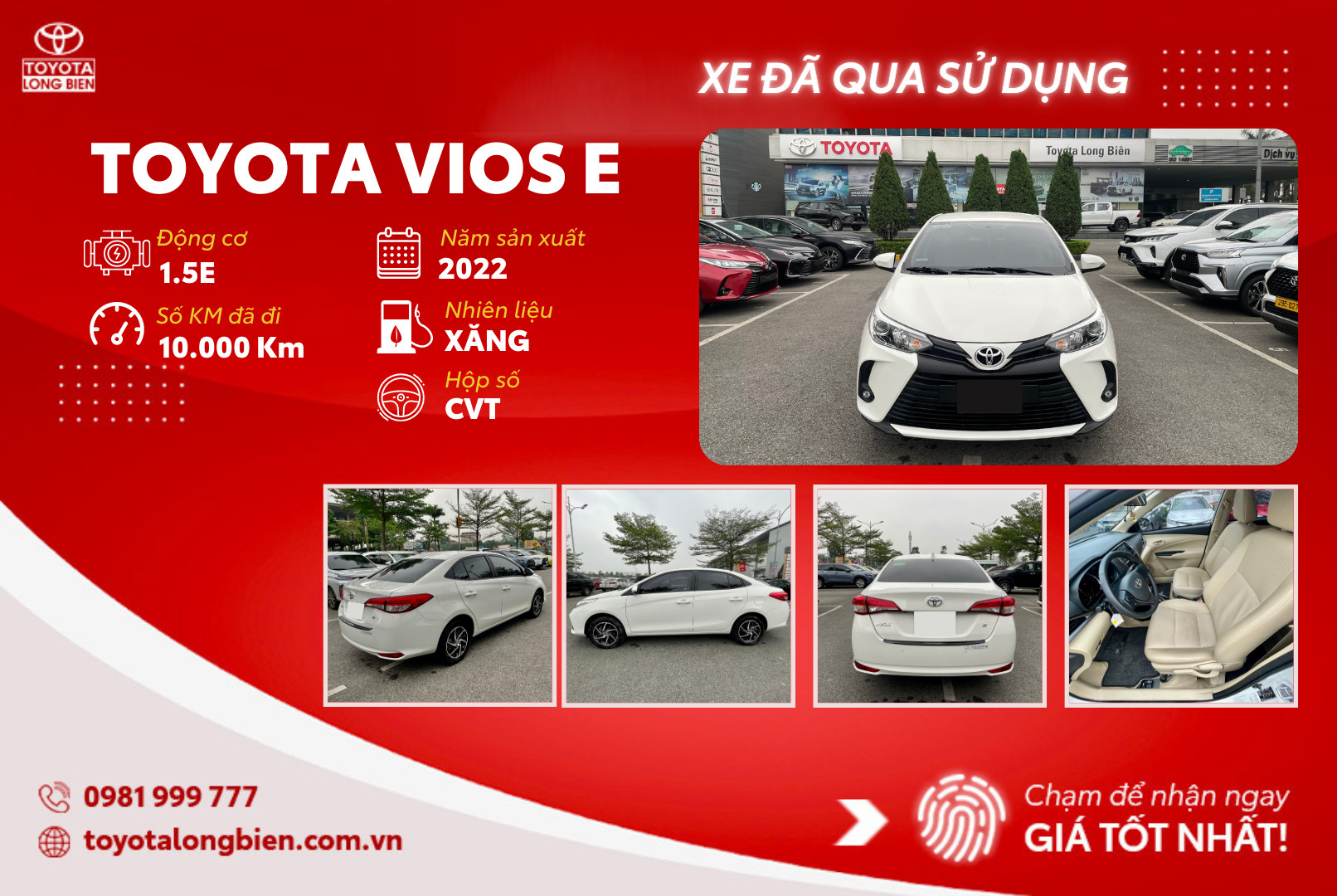 xe cũ toyota vios e 2022